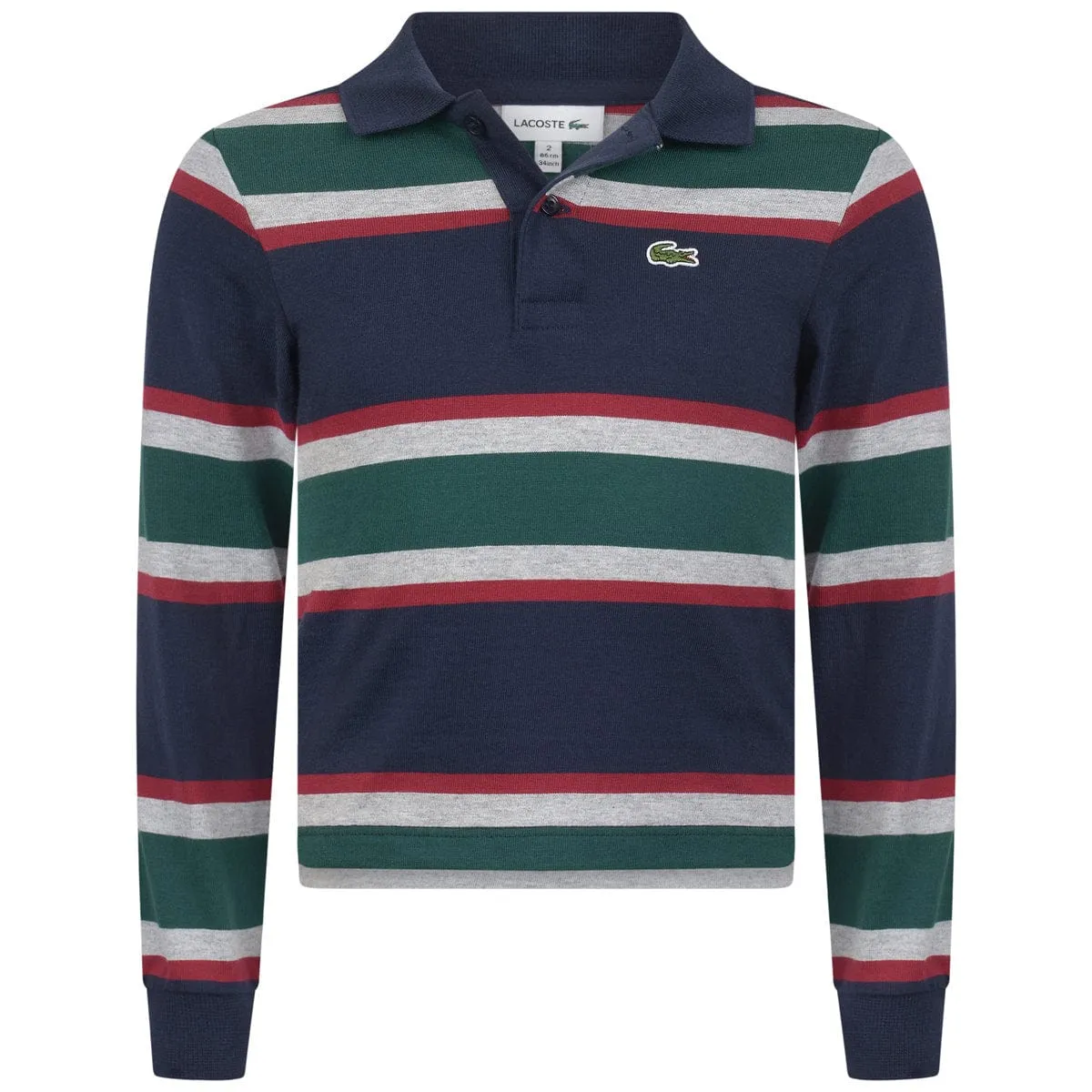 Lacoste Boys Striped Polo Top