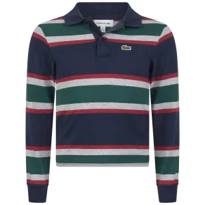 Lacoste Boys Striped Polo Top