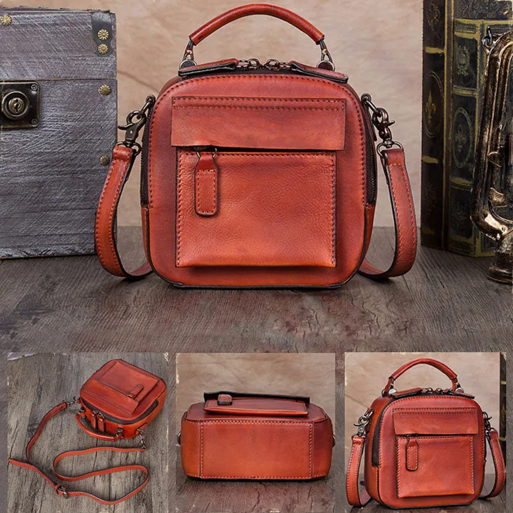 Ladies Genuine Leather Handbags Small Crossbody Bags Purse for Women
