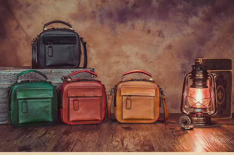 Ladies Genuine Leather Handbags Small Crossbody Bags Purse for Women