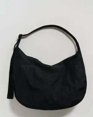 Large Nylon Crescent Bag - Black
