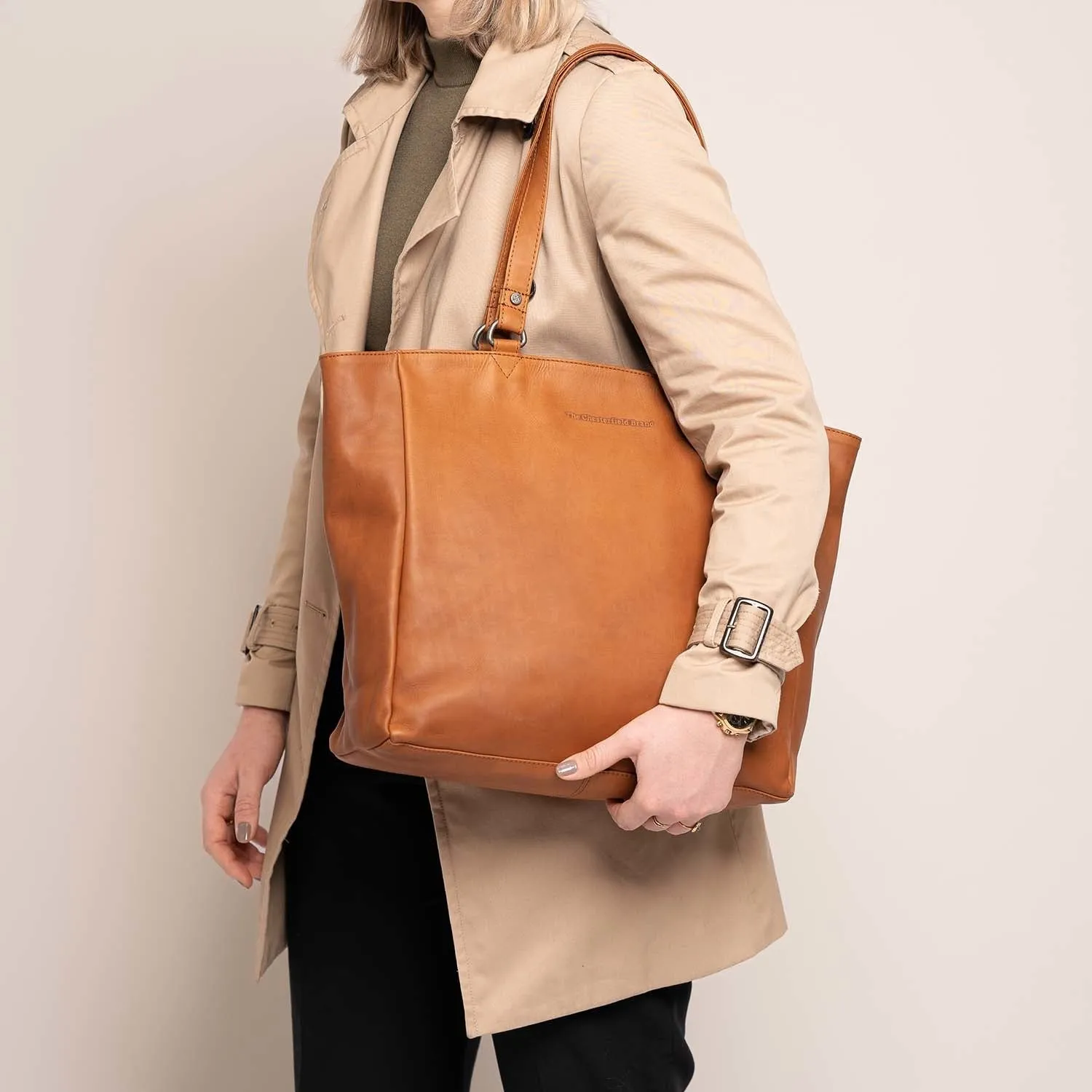 Leather Shopper Cognac Berlin