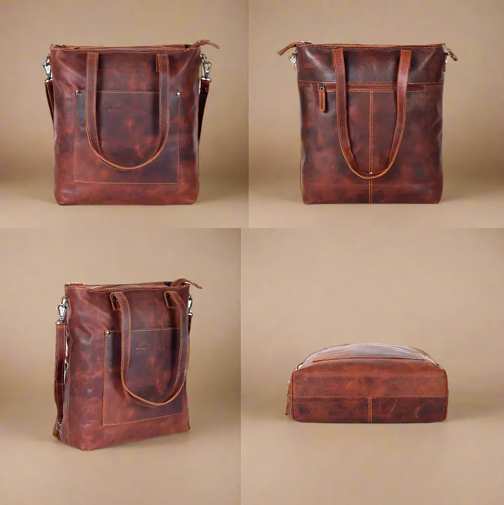 Leather Tote Bag Sandal