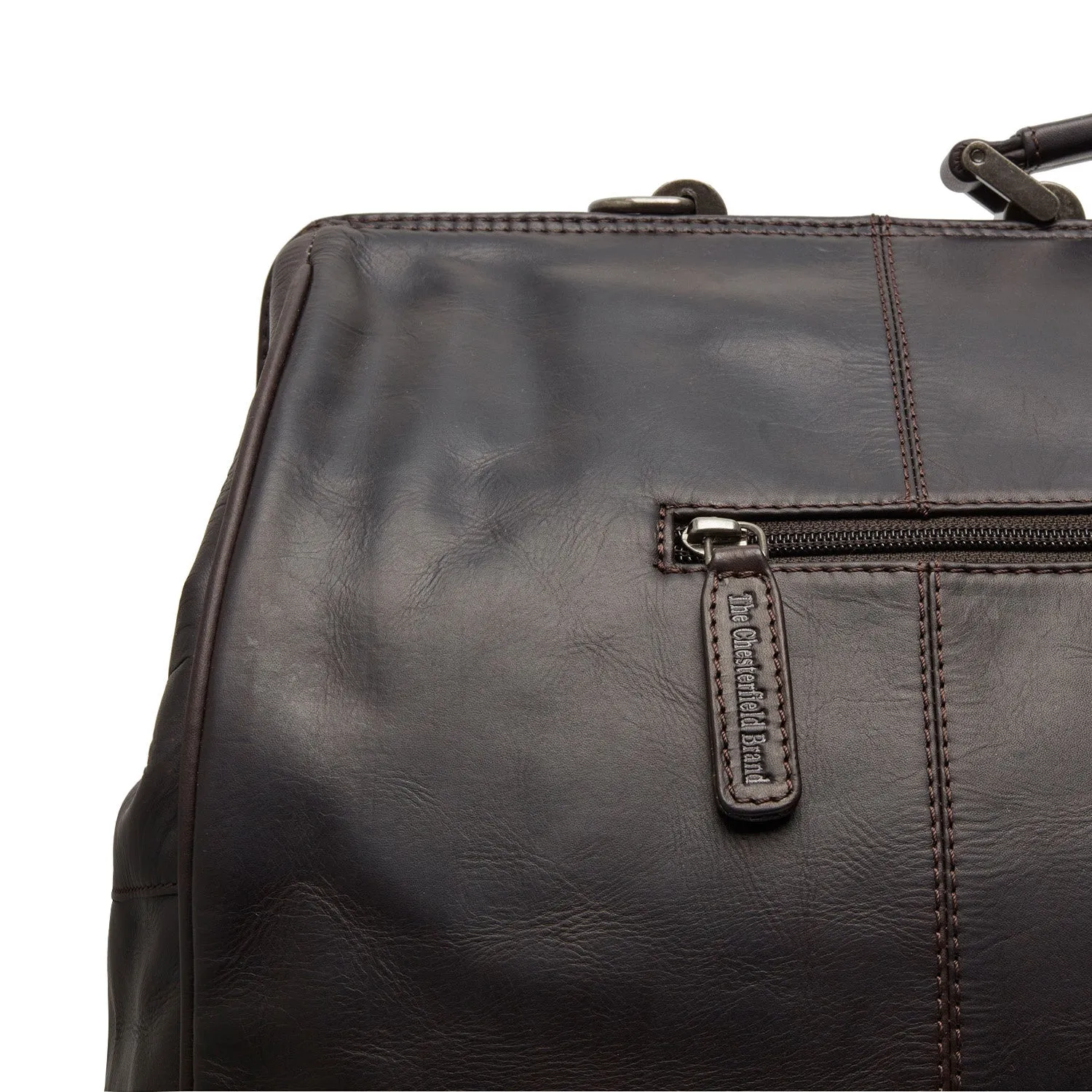 Leather Weekend Bag Brown Corfu