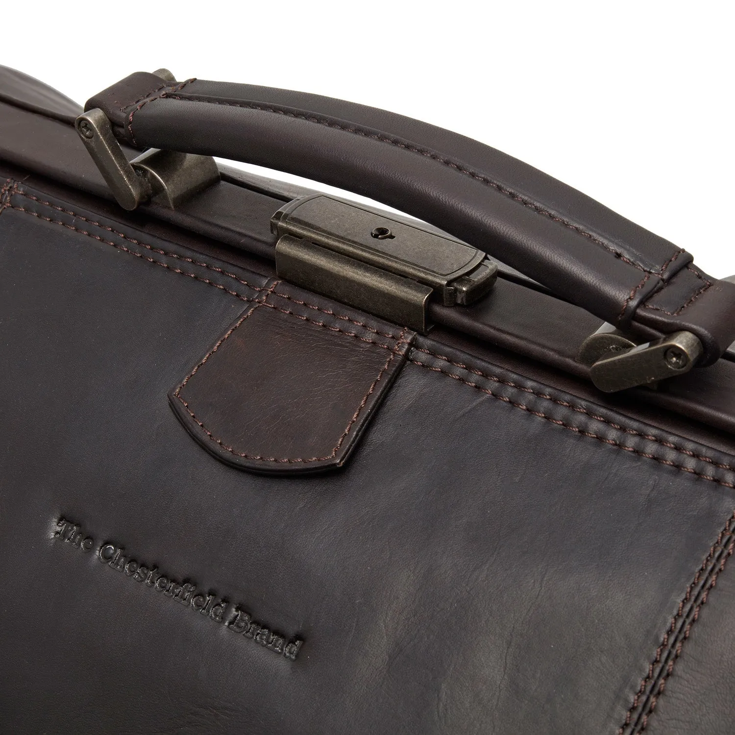 Leather Weekend Bag Brown Corfu