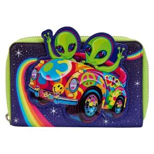 LF Lisa Frank Cosmic Alien Ride ZipAround Wallet