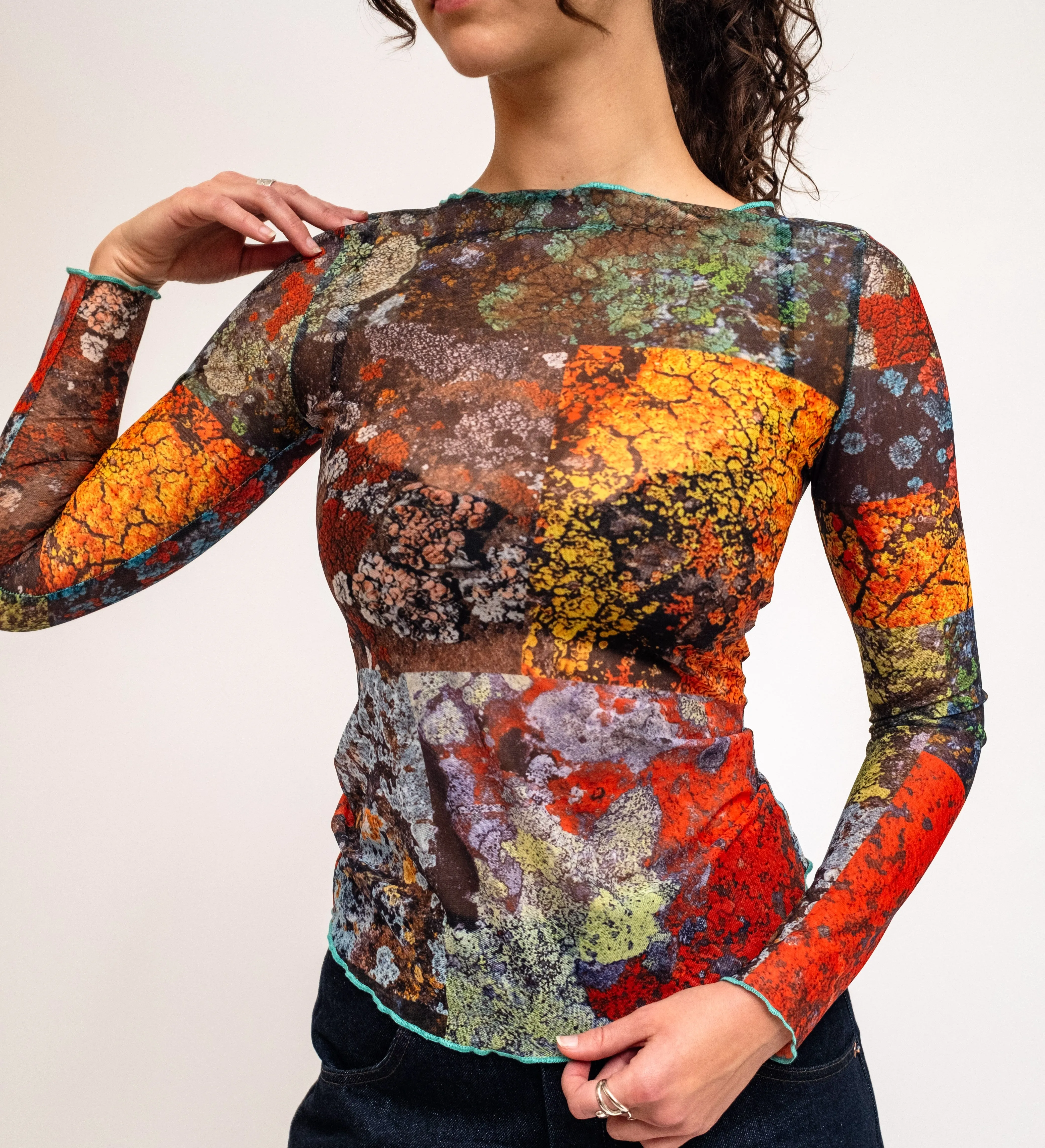 Lichen Mesh Top