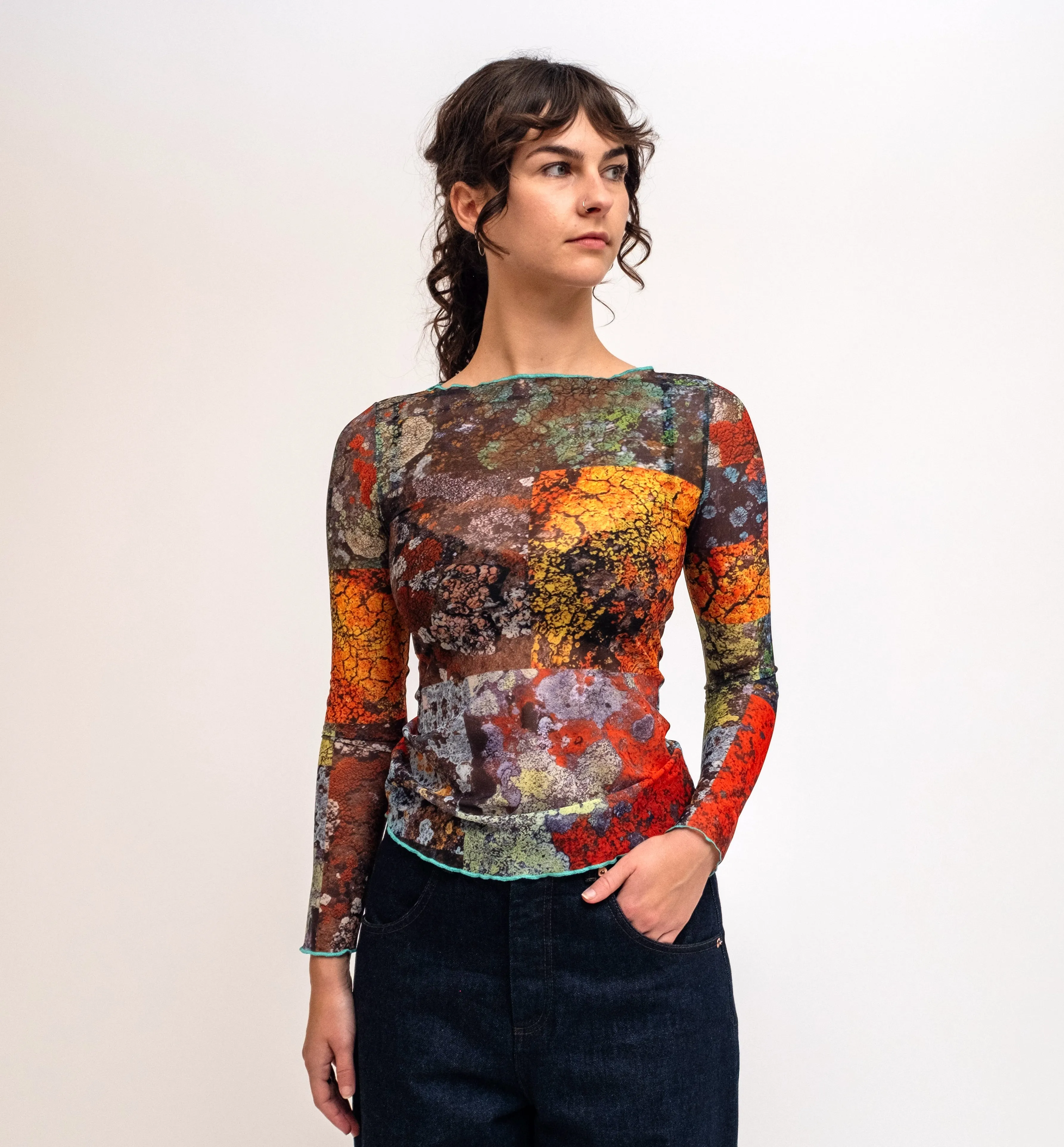 Lichen Mesh Top