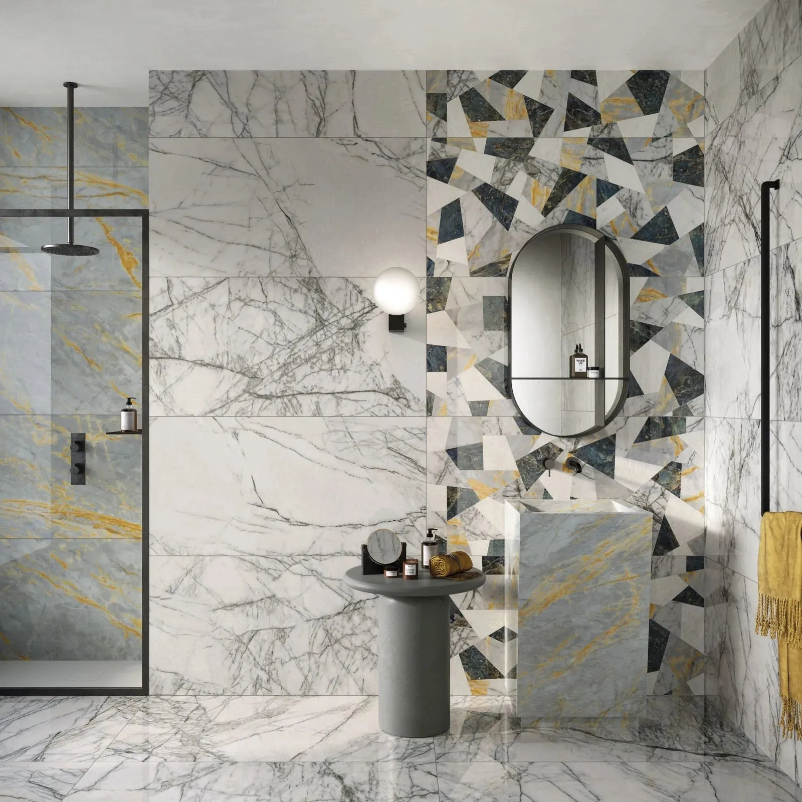 Lilac Grey Tile - beautiful & striking marble porcelain