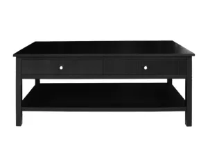 Lindon Black 2-Drawer Coffee Table by Lina Home