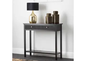 Lindon Black 2-Drawer Console Table by Lina Home