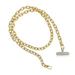 Long Textured Paperclip Phone Chain