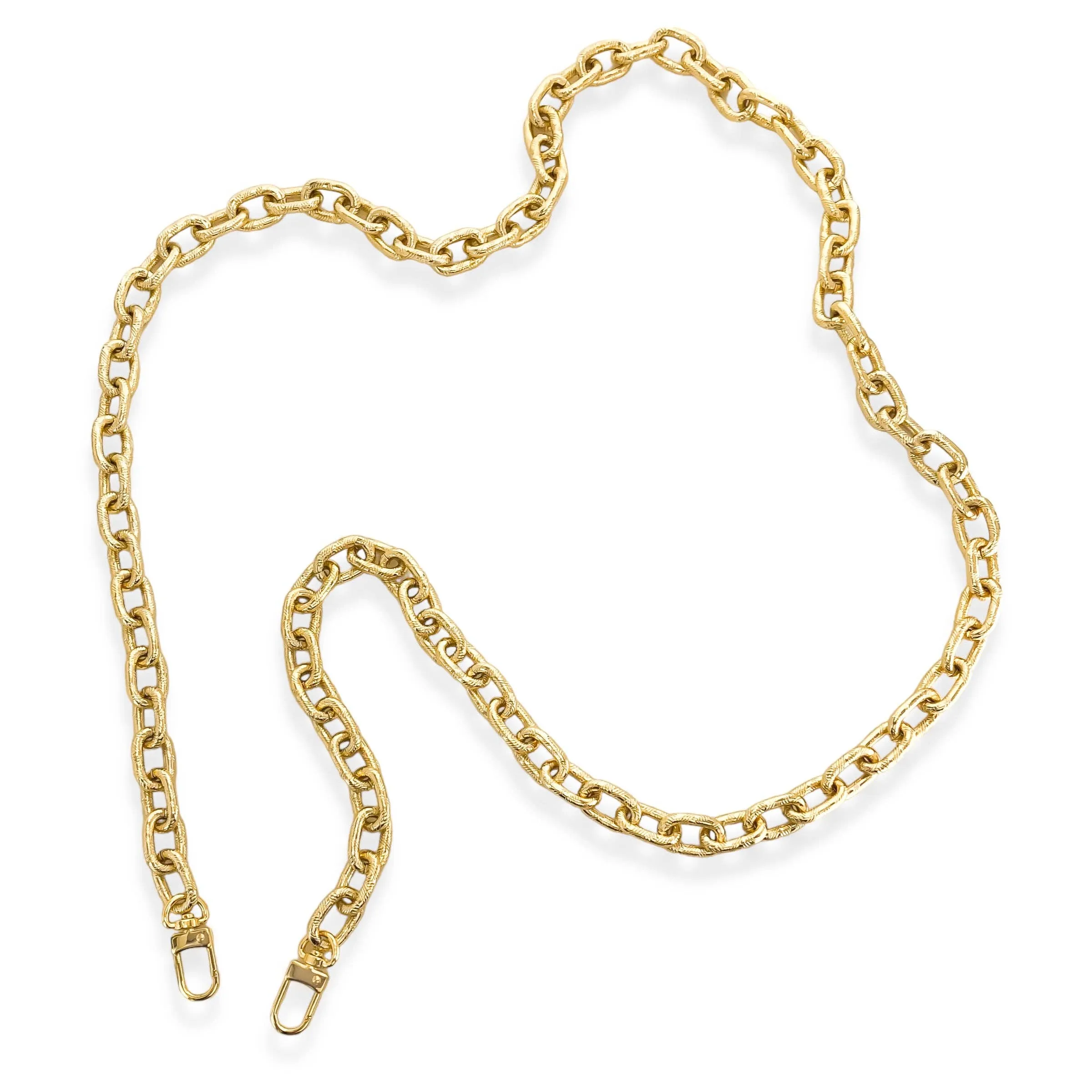 Long Textured Paperclip Phone Chain