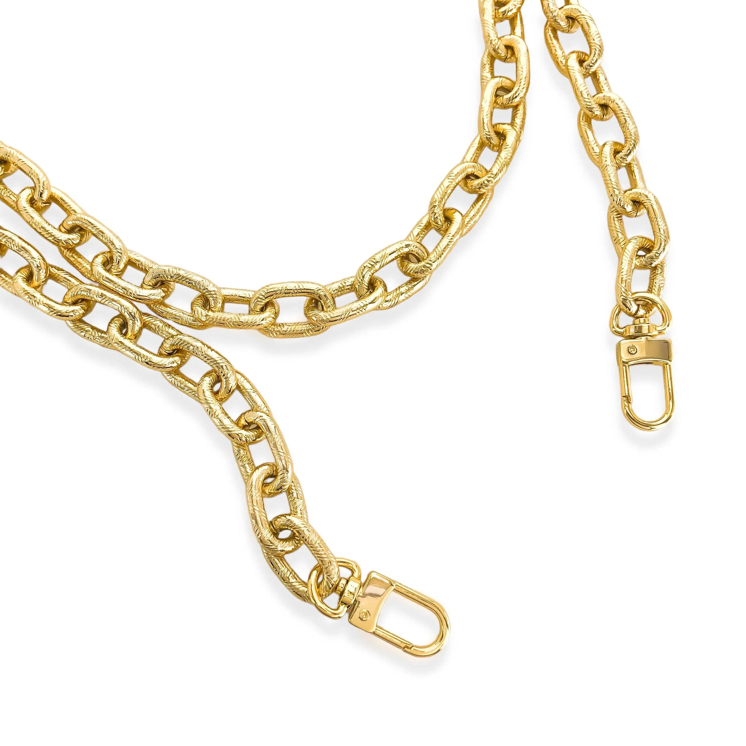 Long Textured Paperclip Phone Chain