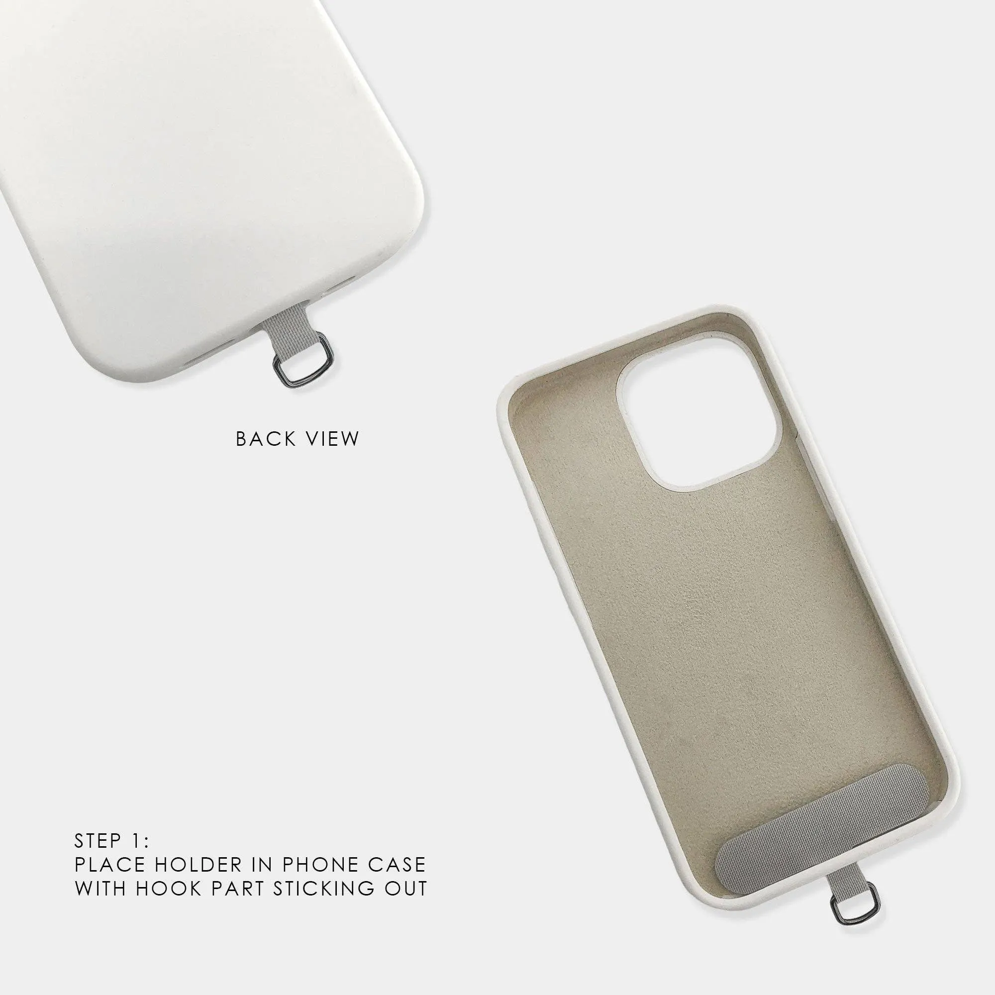 Long Textured Paperclip Phone Chain