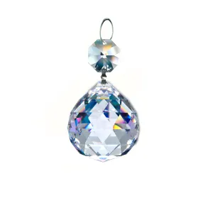 Magnificent Crystal Faceted Ball Prism 30mm Clear, 1 Crystal Bead