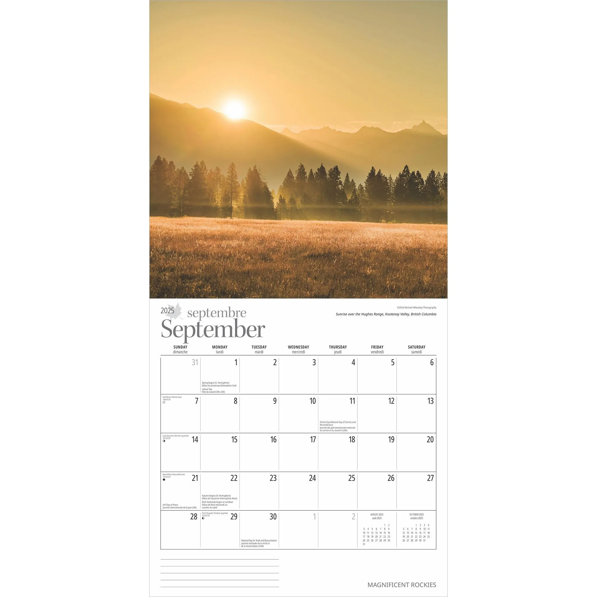 Magnificent Rockies Wall 2025 Calendar