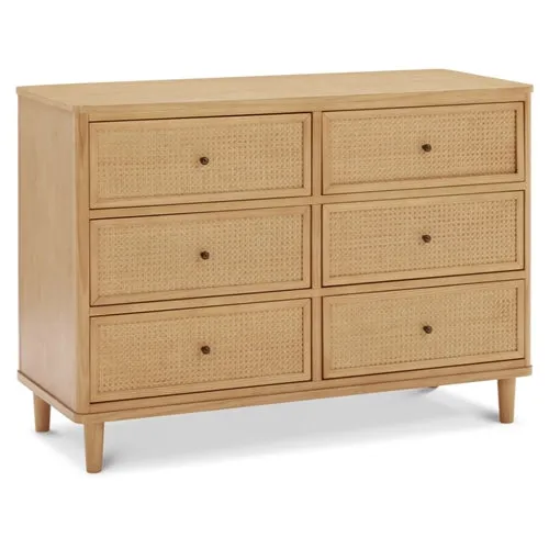 Marin With Cane 6 Drawer Assembled Dresser