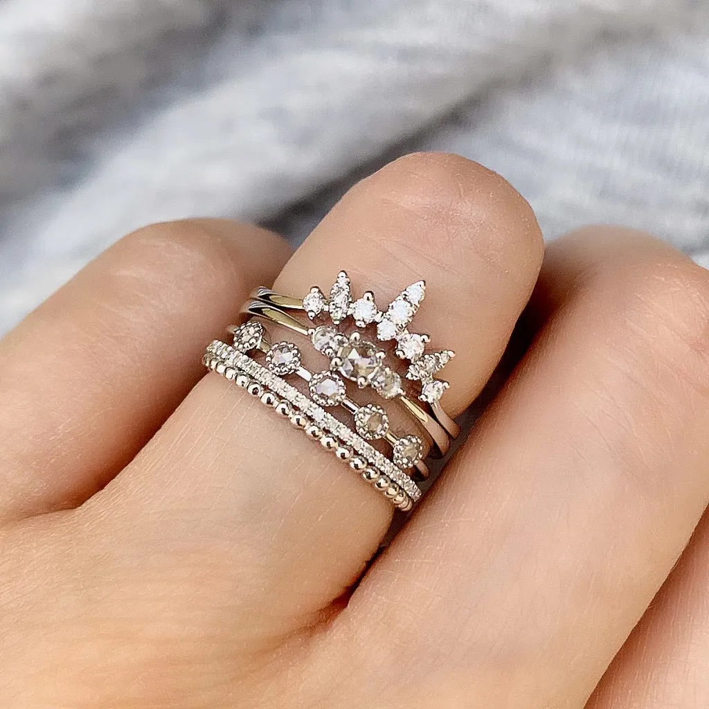 Marquise and Round Curve Band