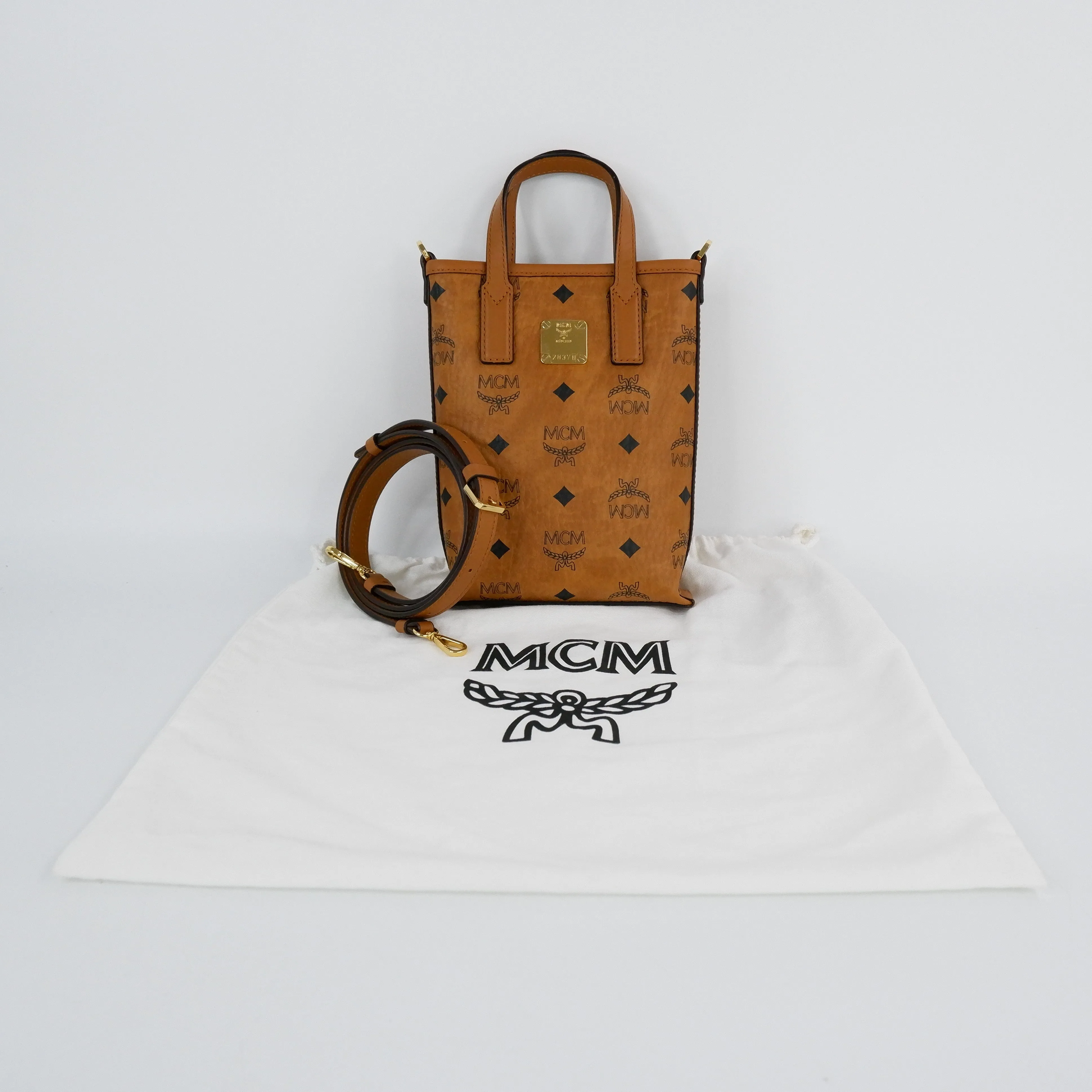 MCM Phone Holder Bag Brown