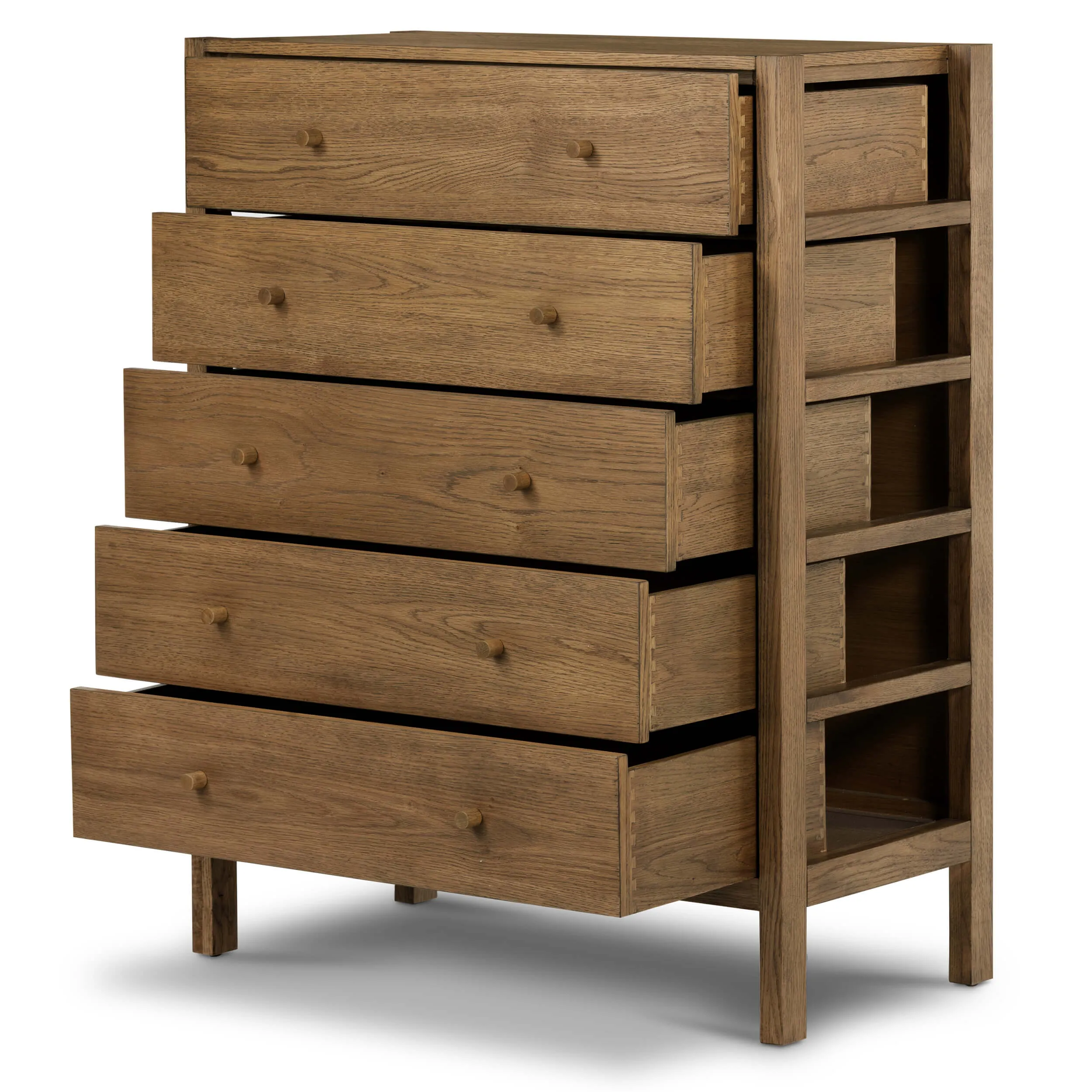 Meadow 5 drawer Dresser, Tawney Oak