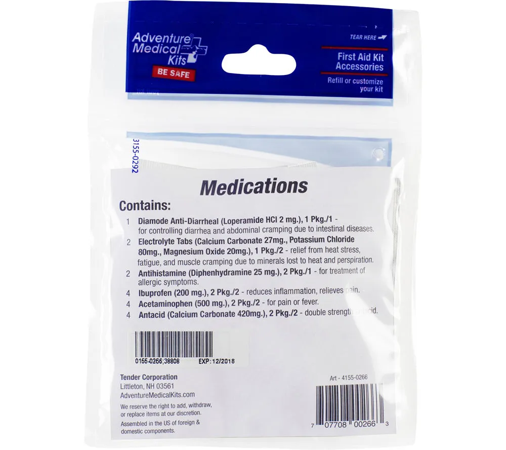 Medications Refill for FAK - Adventure Medical Kits