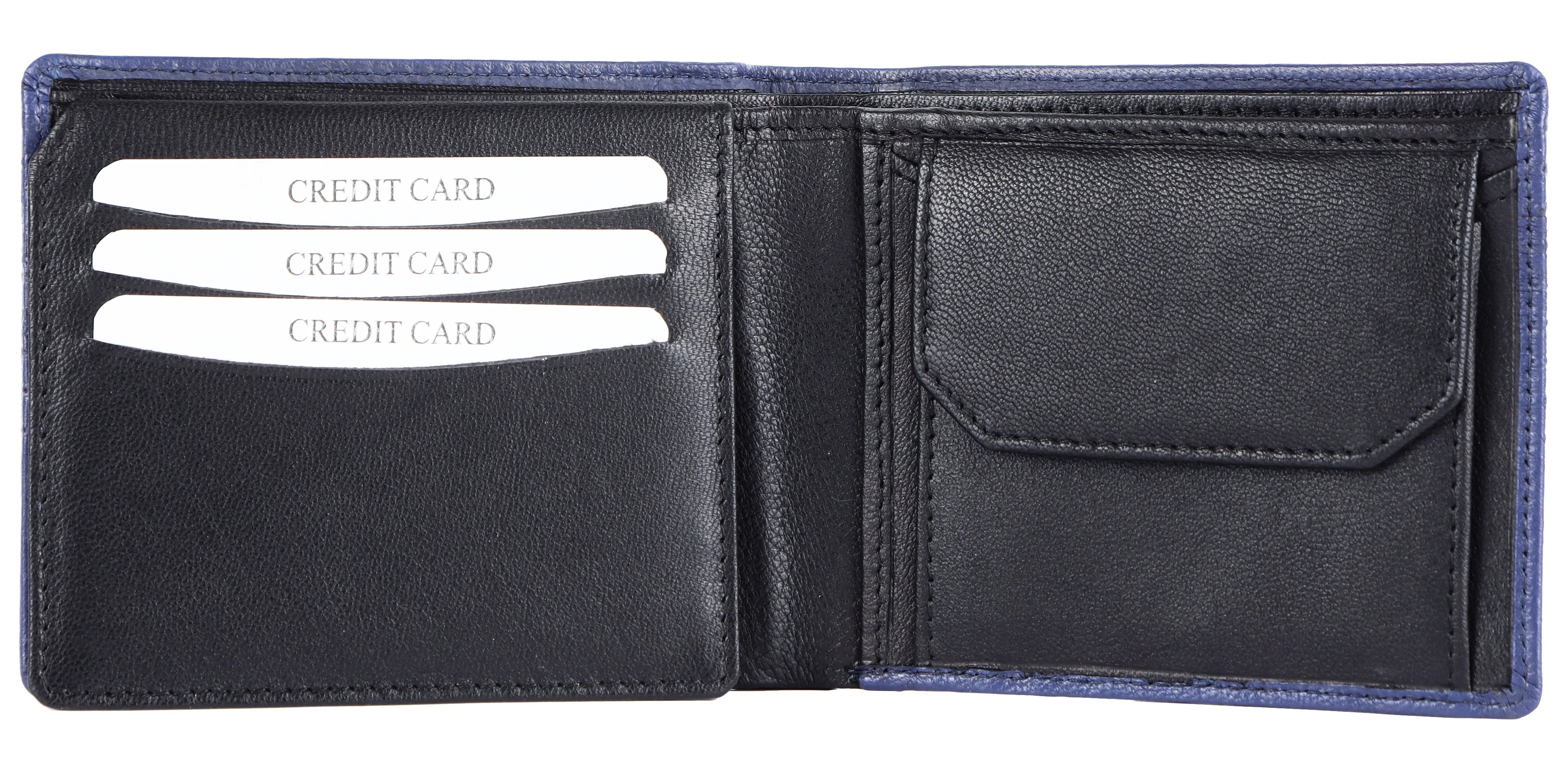 MENS LEATHER WALLET (RFID) 93701 (BLUE)