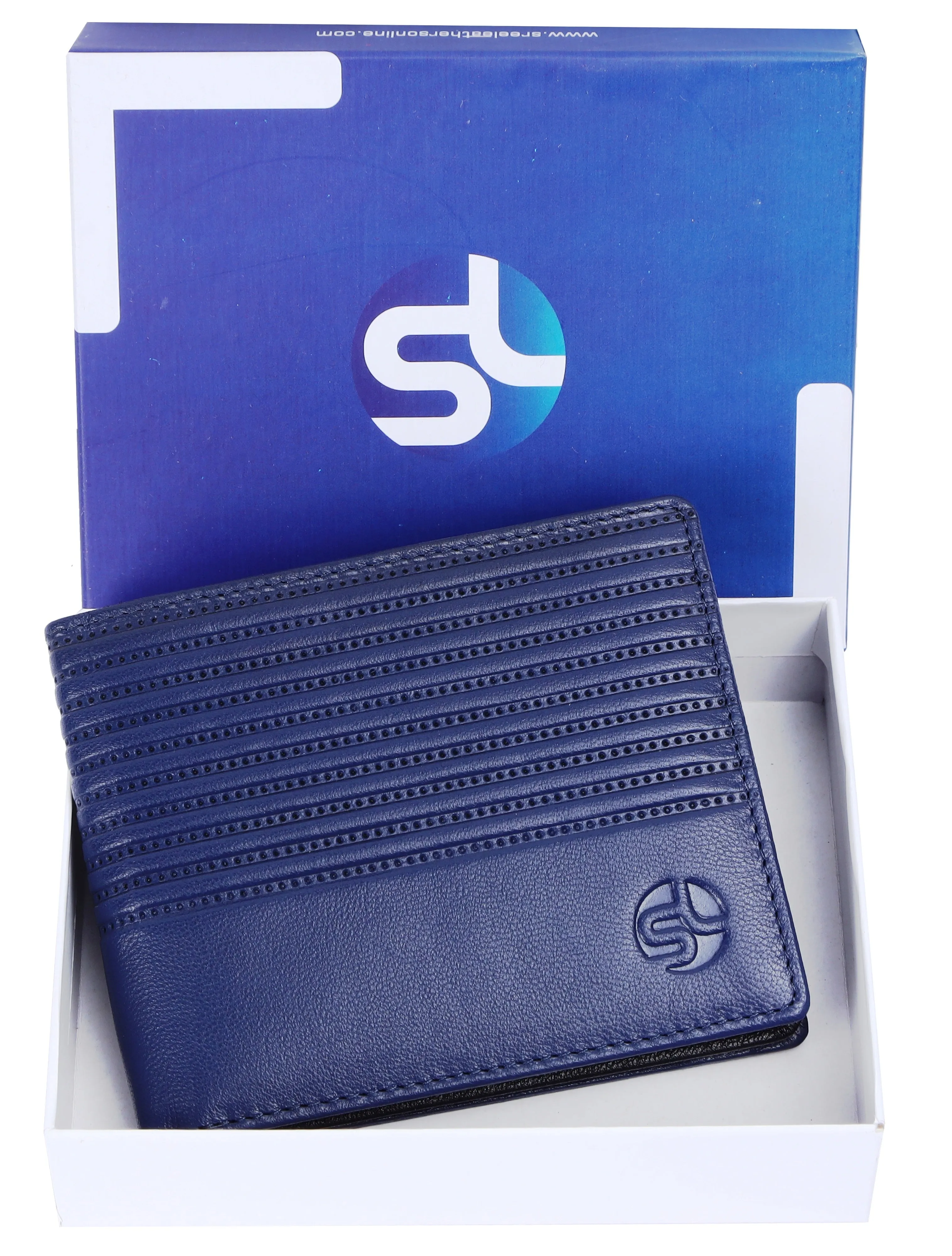 MENS LEATHER WALLET (RFID) 93701 (BLUE)