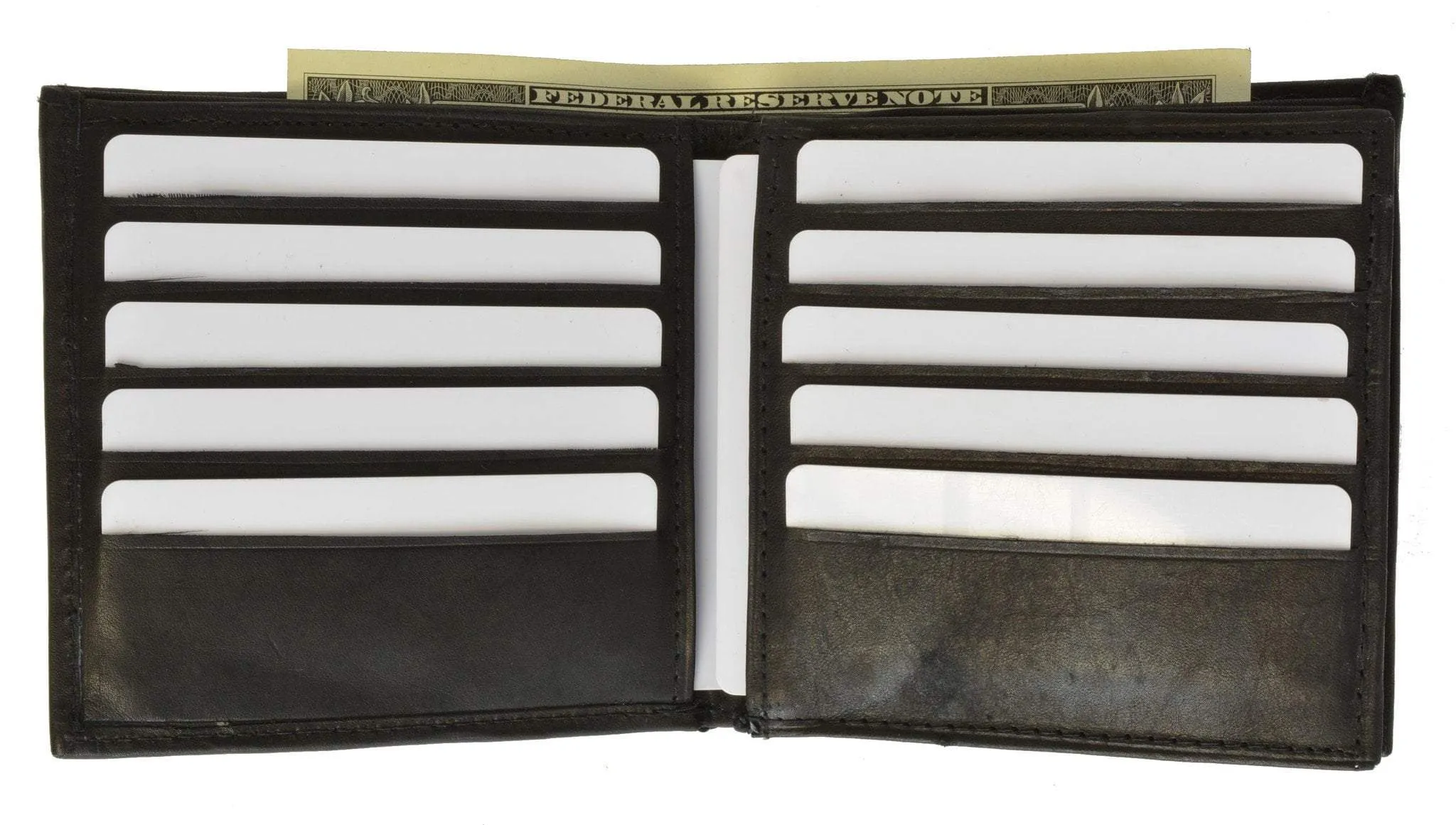 Mens Wallet with 15 Credit Card Slots Genuine Leather 501