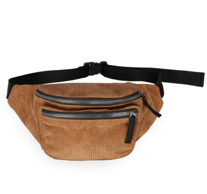 Men's/Women's Casual Sport Canvas Waist Bag | Unisex Zipper Chest Bag