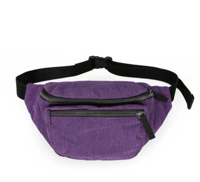 Men's/Women's Casual Sport Canvas Waist Bag | Unisex Zipper Chest Bag
