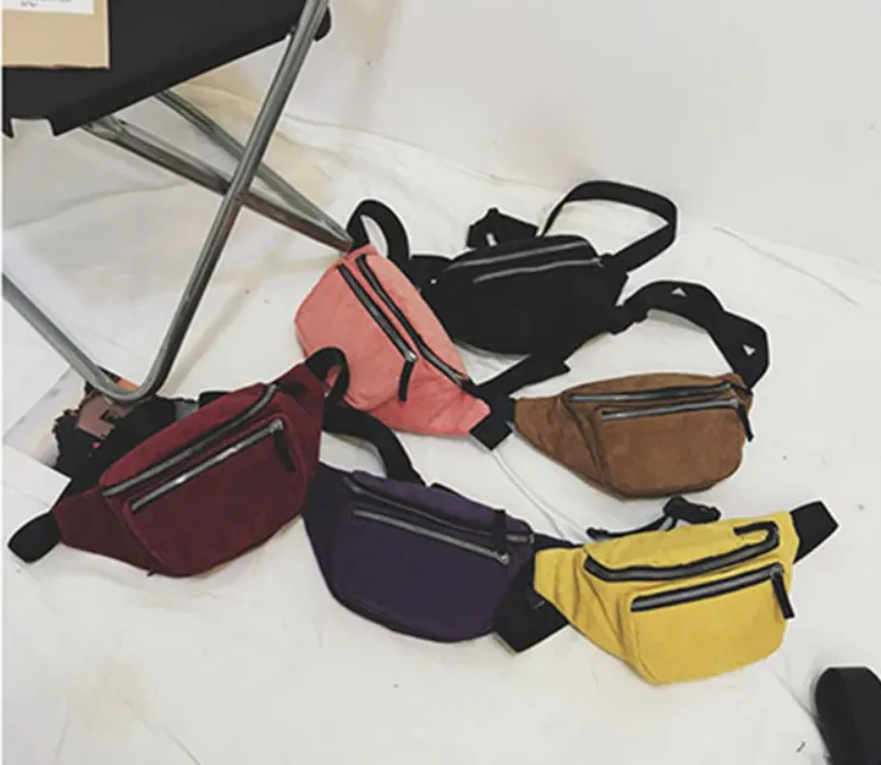 Men's/Women's Casual Sport Canvas Waist Bag | Unisex Zipper Chest Bag