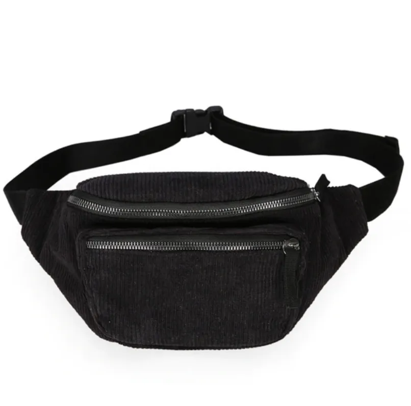 Men's/Women's Casual Sport Canvas Waist Bag | Unisex Zipper Chest Bag