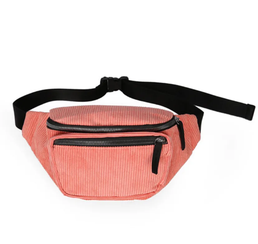 Men's/Women's Casual Sport Canvas Waist Bag | Unisex Zipper Chest Bag