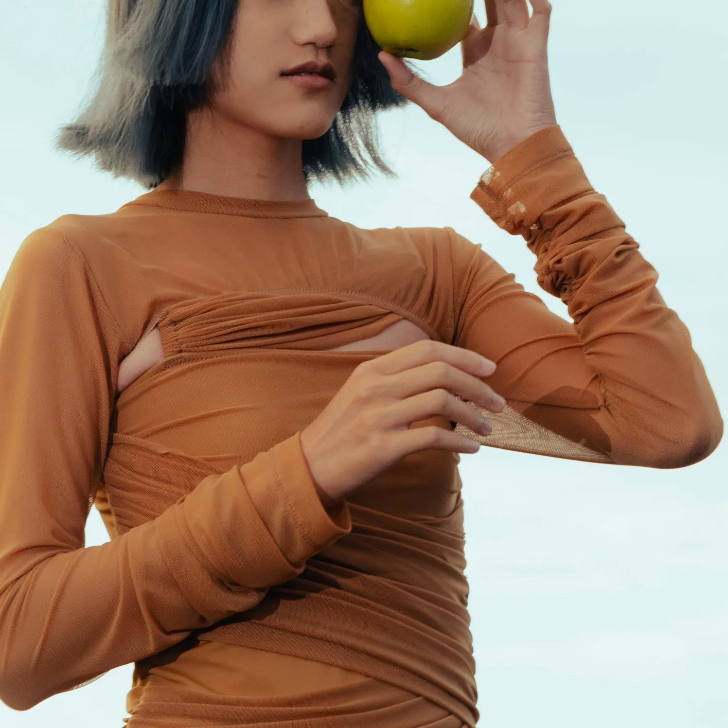 Mesh Drape Balero - SAND
