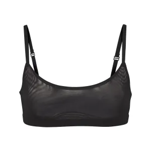 MESH SCOOP BRALETTE | ONYX