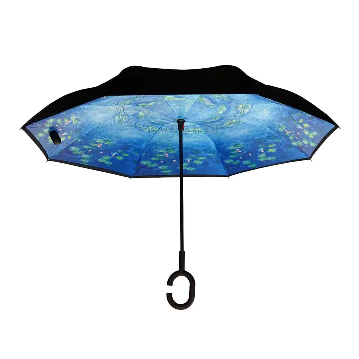 Monet's Water Lilies Topsy Turvy Umbrella