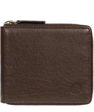 'Morrison' Dark Brown Leather RFID Wallet