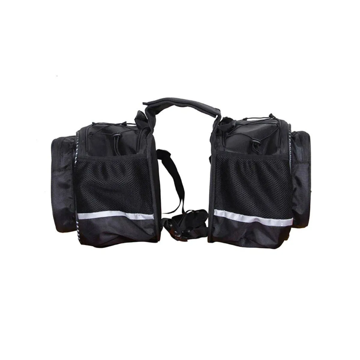 Mustang 50L Saddle Bag with Rain Cover - Black