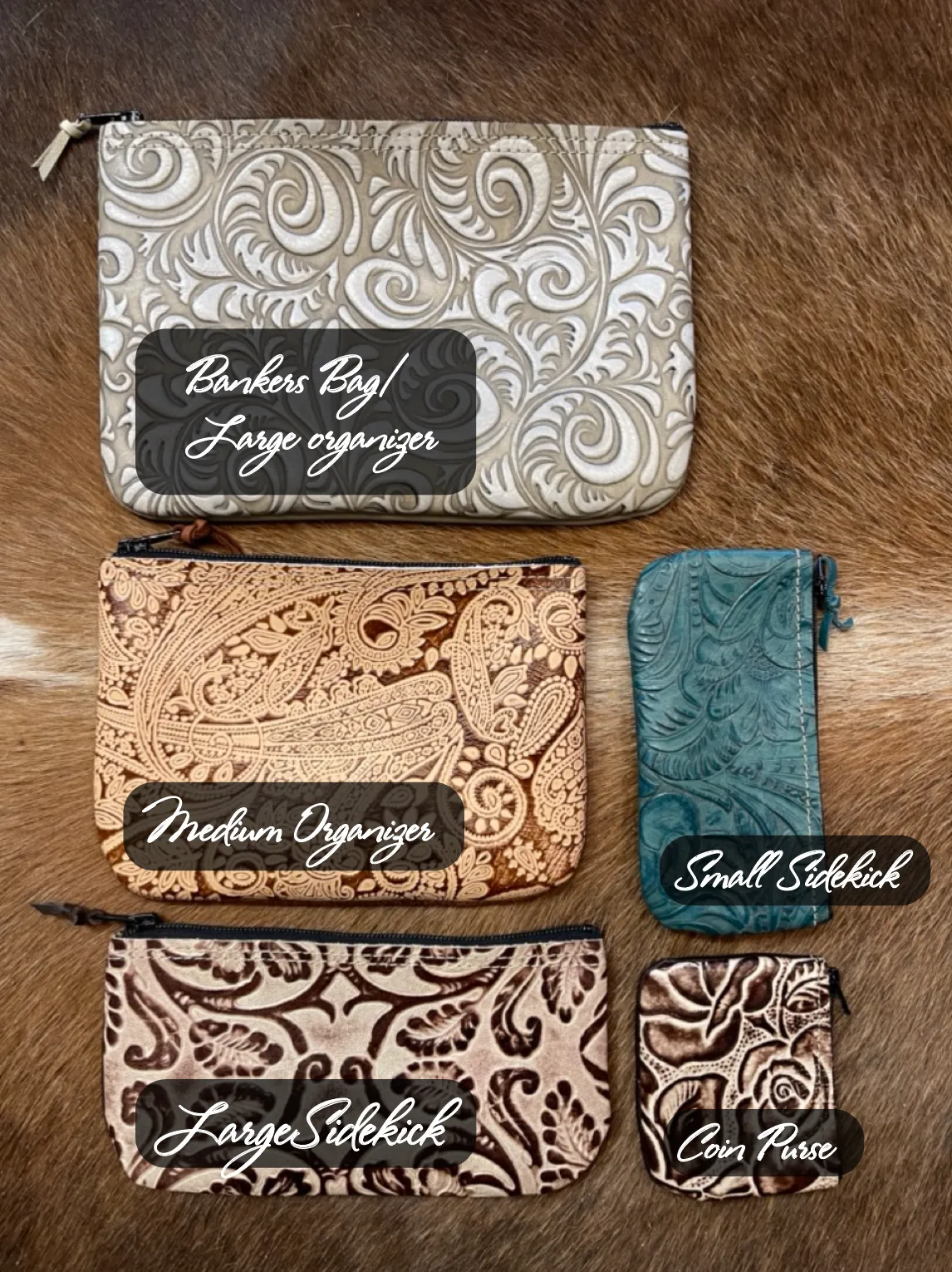 Mystery Medium Purse Organizer Embossed