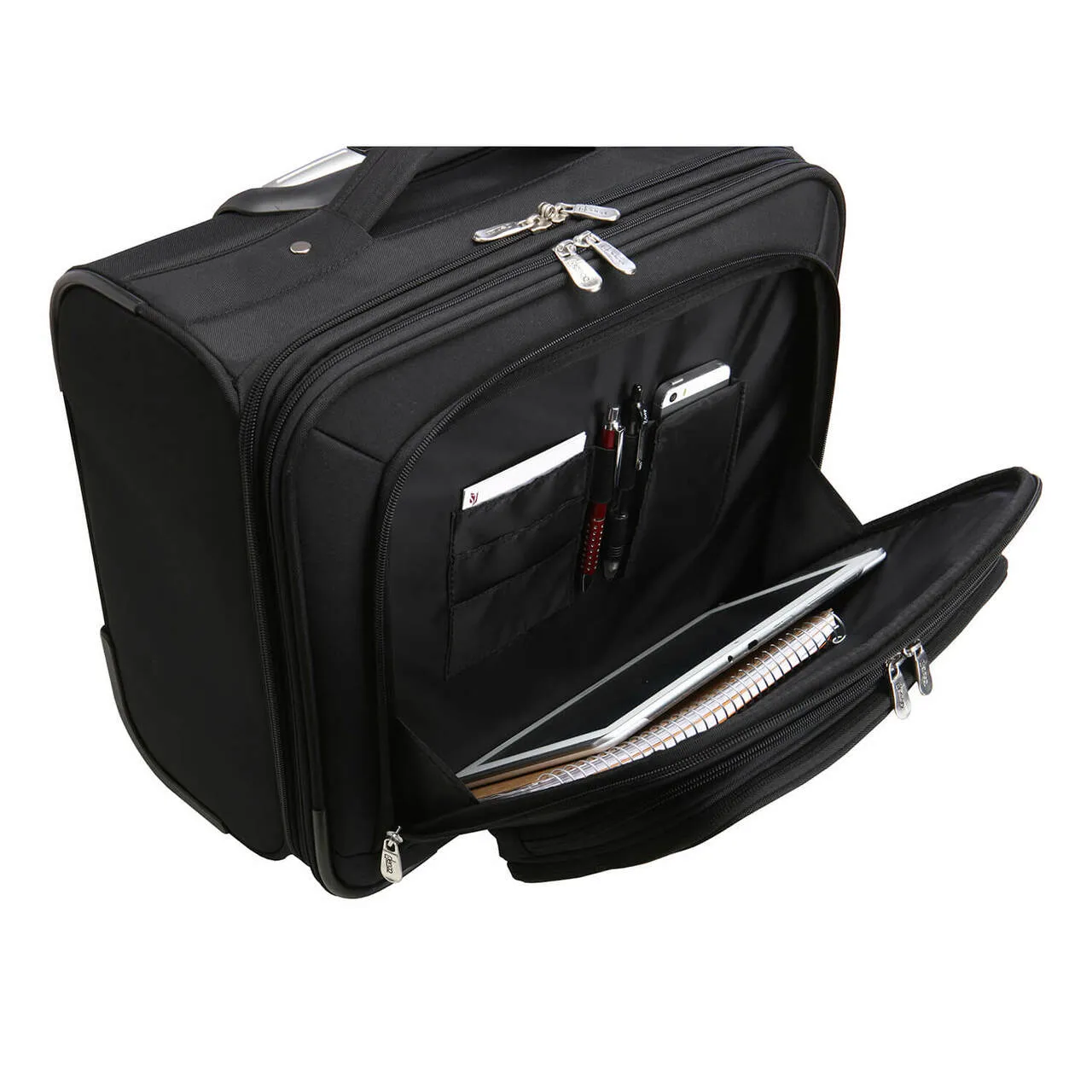 Oakland A's 14" Black Wheeled Laptop Overnighter