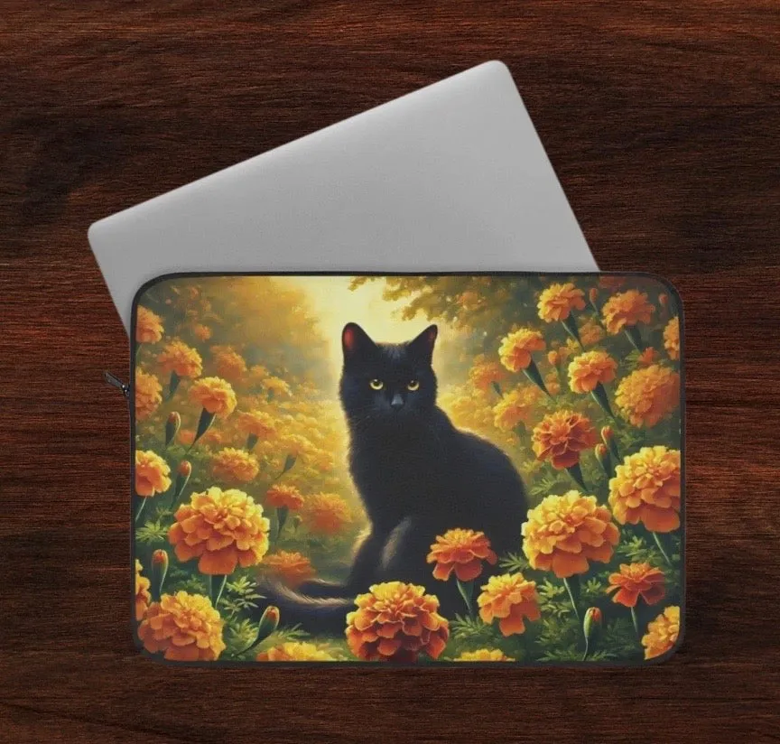 October Birth Flower - Cat Lover - Laptop Sleeve