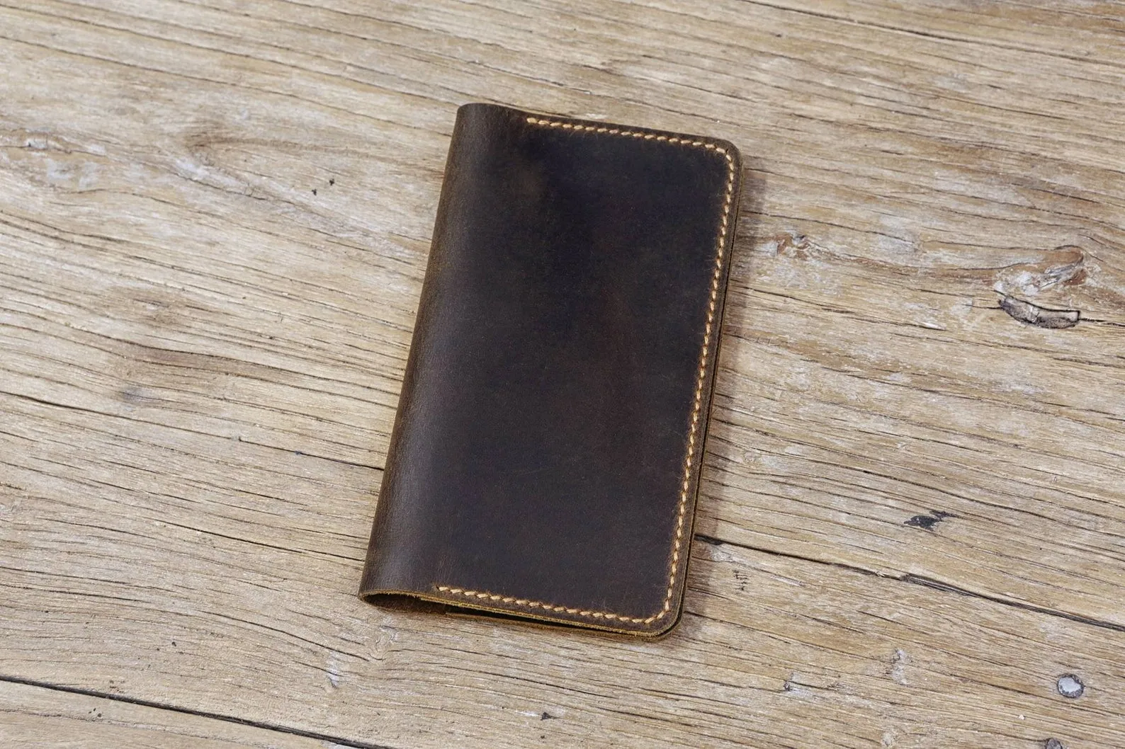 Personalized leather checkbook covers with pen holder