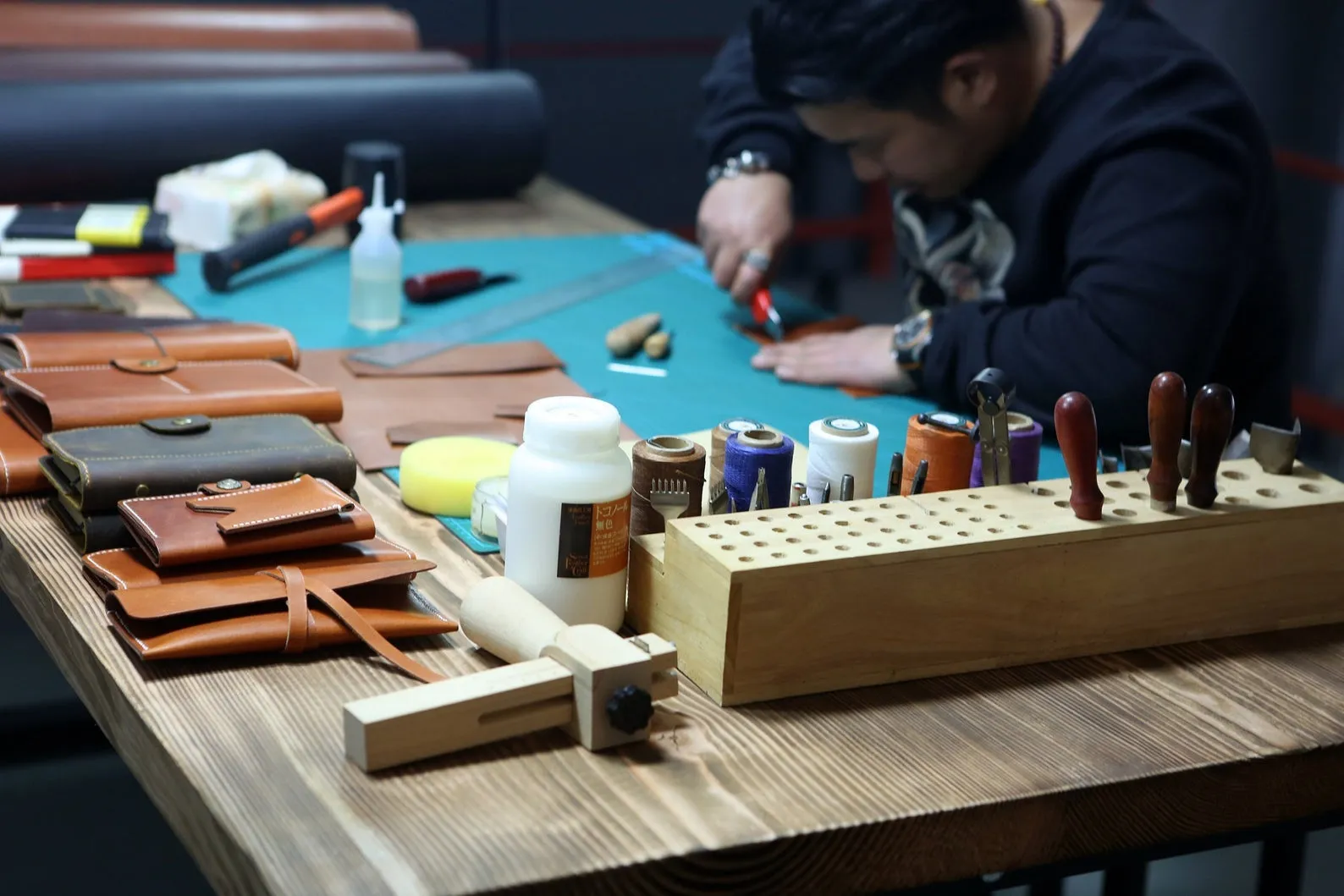 Personalized leather checkbook covers with pen holder