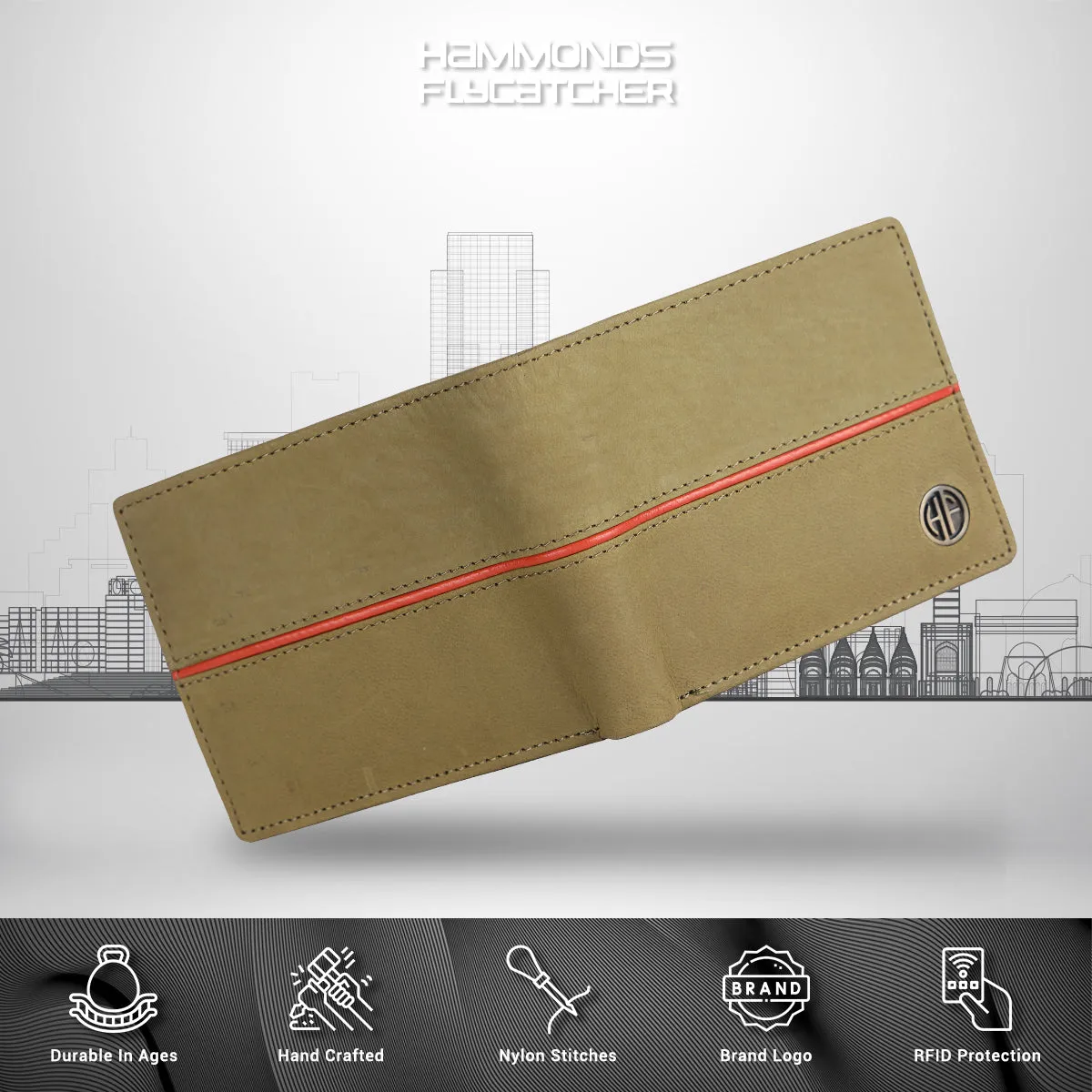 Premium Leather Wallet for Men - RFID Protected - 6 Credit/Debit Card Slots, 2 Hidden Pockets