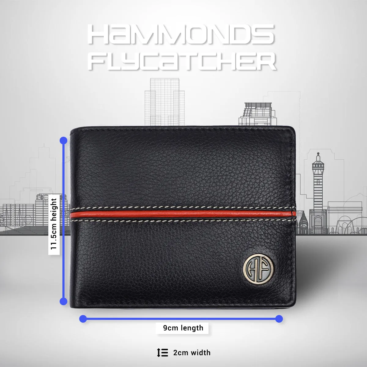 Premium Leather Wallet for Men - RFID Protected - 6 Credit/Debit Card Slots, 2 Hidden Pockets