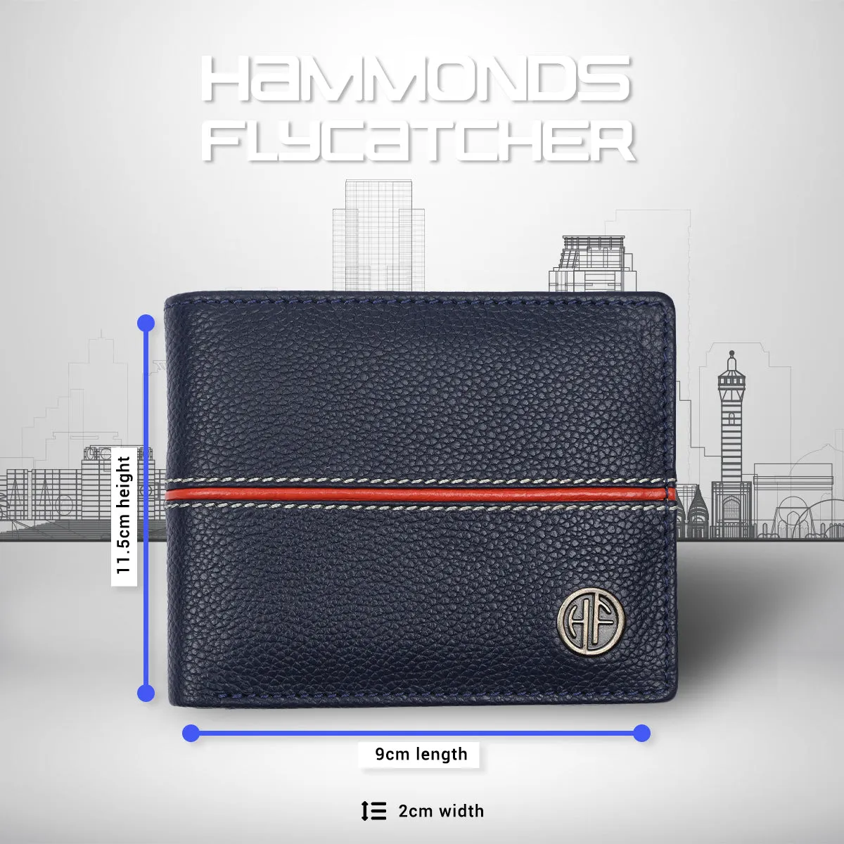 Premium Leather Wallet for Men - RFID Protected - 6 Credit/Debit Card Slots, 2 Hidden Pockets