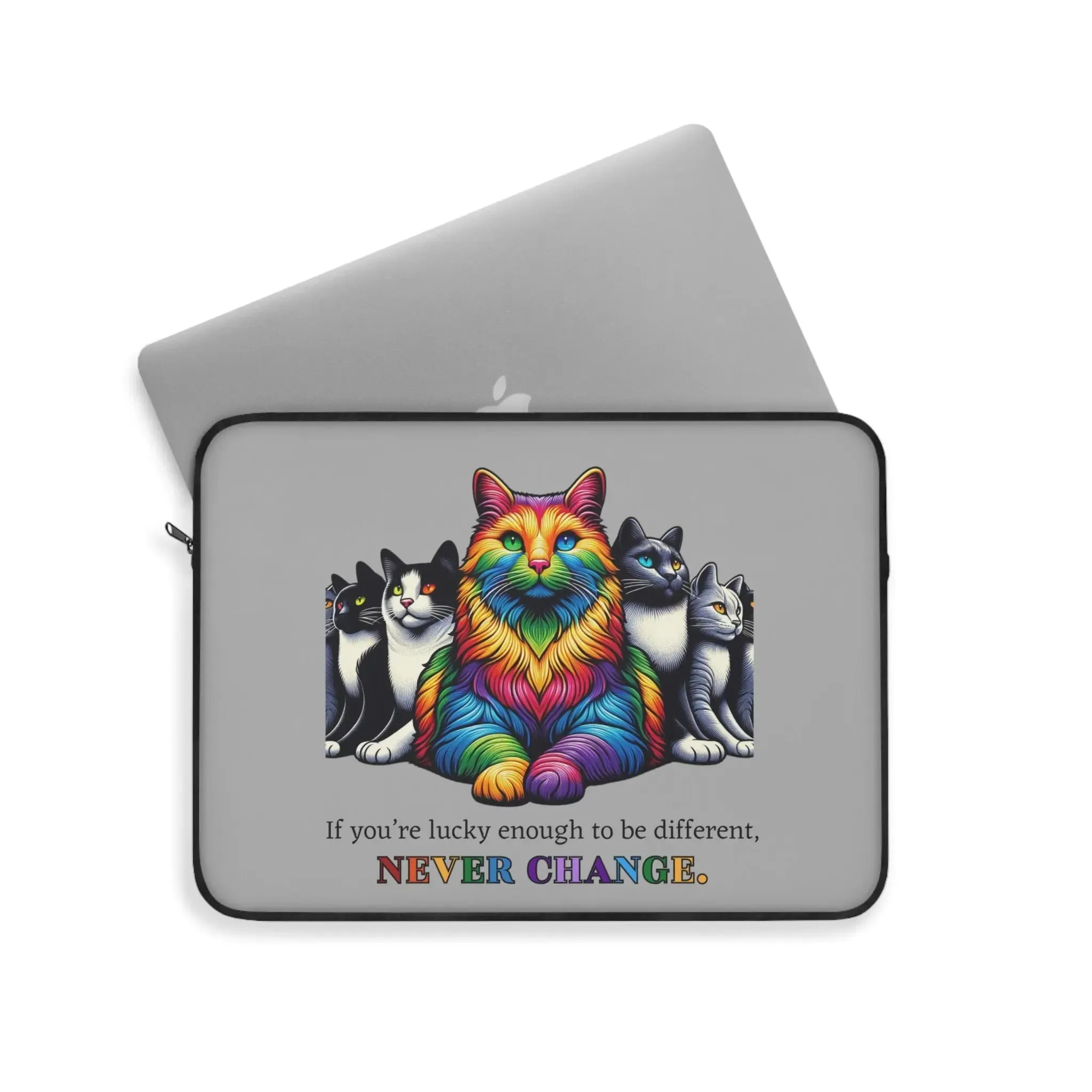 Pride Cat Graphic - Laptop Sleeve - Travel Accessory
