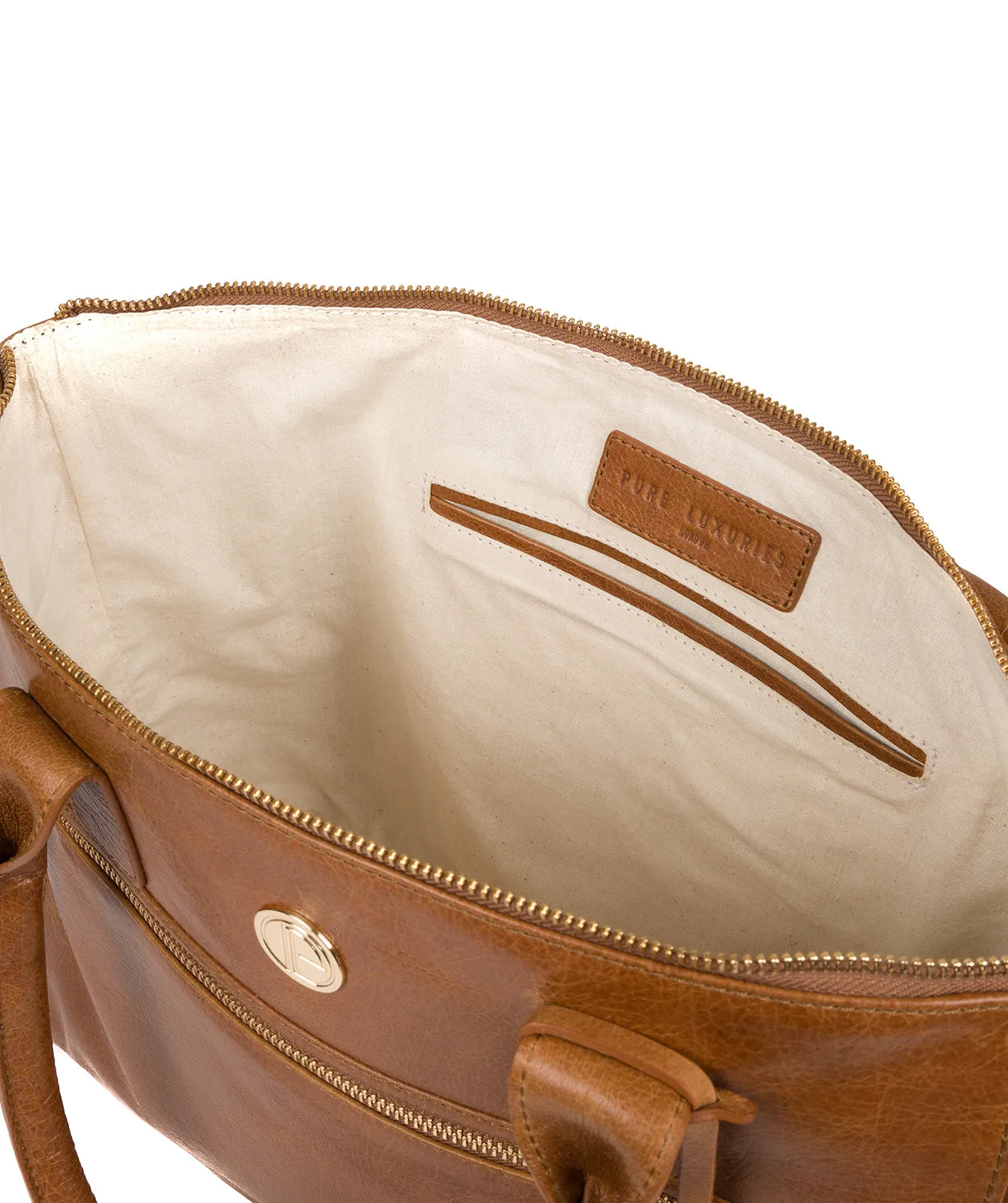 'Primrose' Saddle Tan Leather Tote Bag
