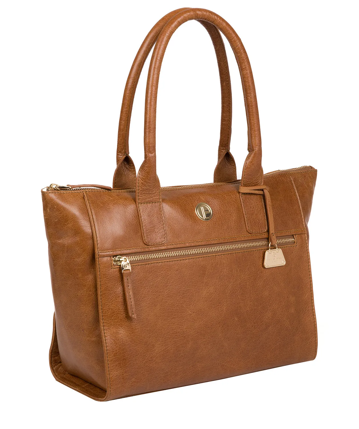 'Primrose' Saddle Tan Leather Tote Bag